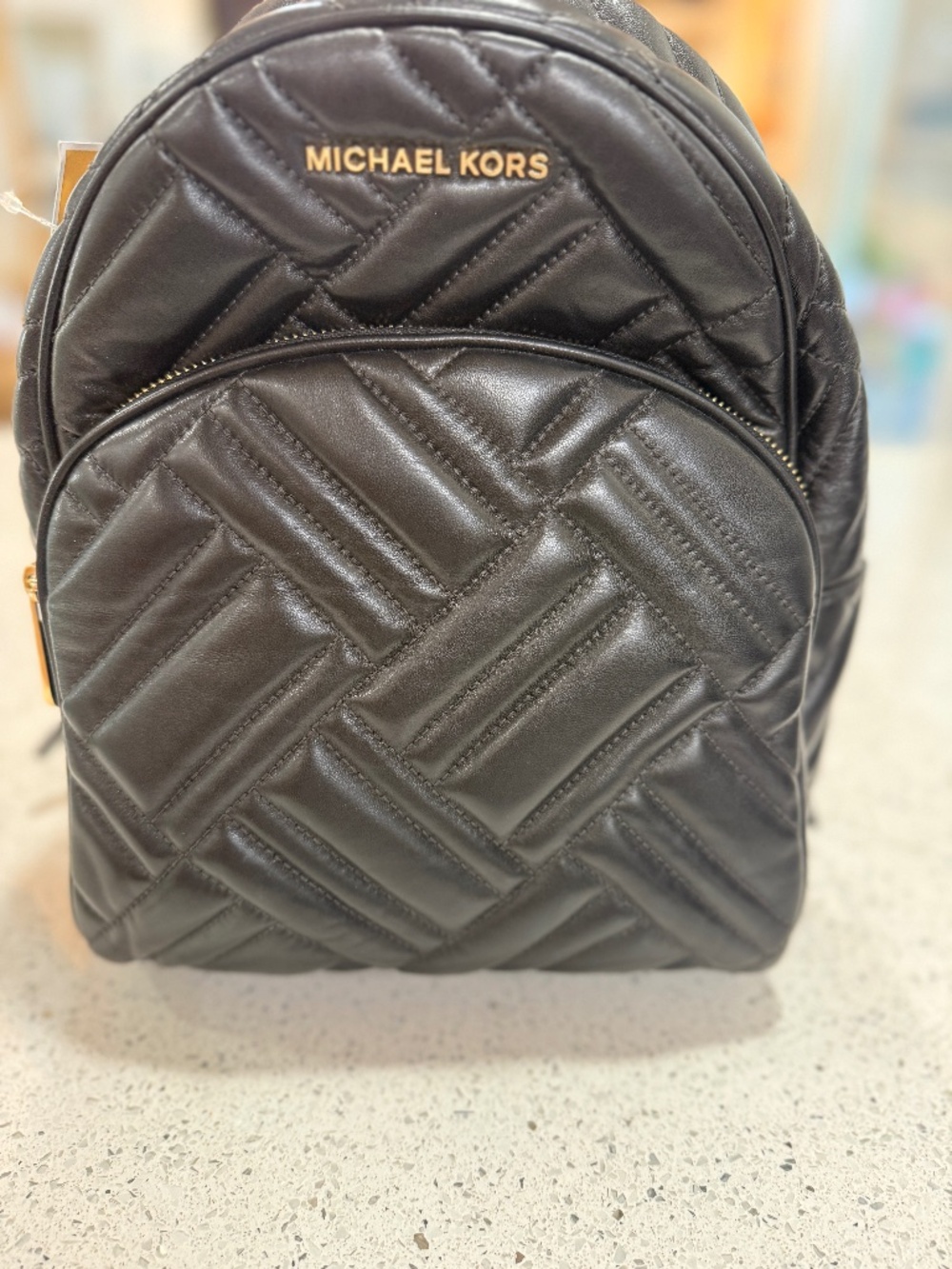 Michael Kors Abbey Medium quilted leather backpack NWT